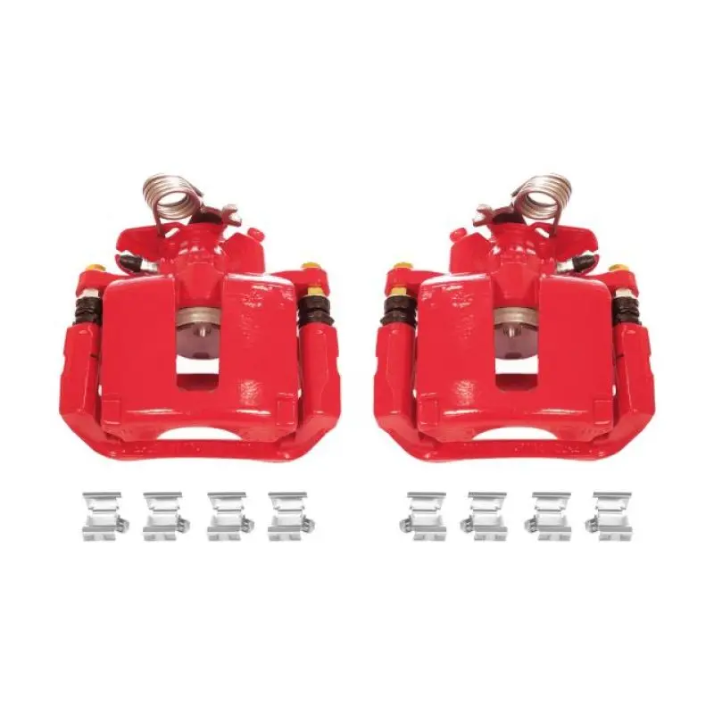 Power Stop 13-17 Ford Explorer Rear Red Calipers W/Brackets - Pair 1