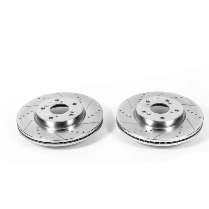 Power Stop 13-17 Honda Accord Front Evolution Drilled & Slotted Rotors - Pair 1