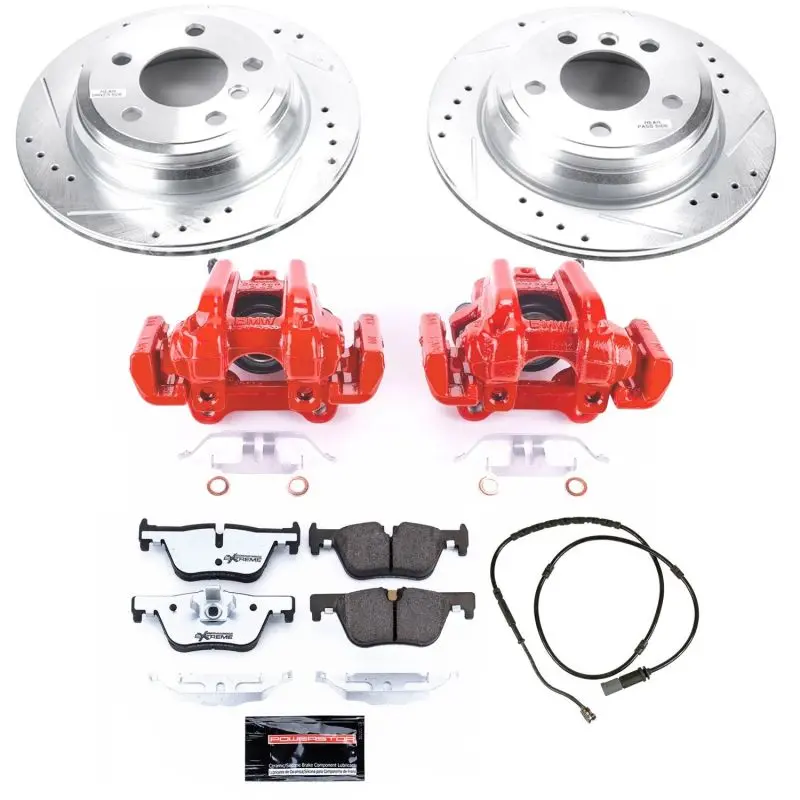 Power Stop 13-18 Bmw 320I Xdrive Rear Z26 Street Warrior Brake Kit W/Calipers 1