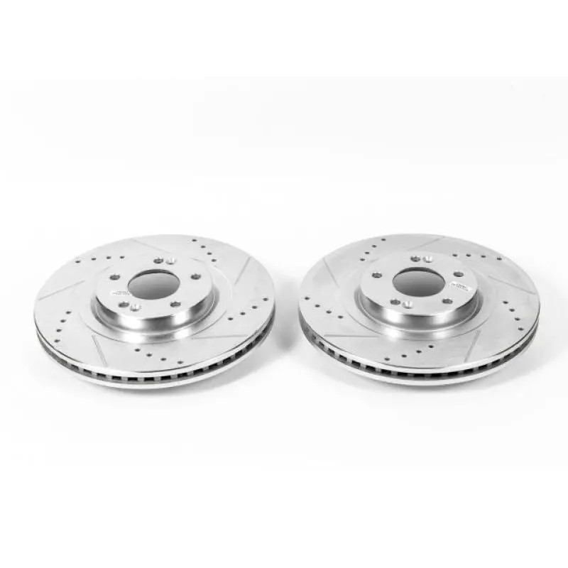 Power Stop 13-18 Hyundai Santa Fe Front Evolution Drilled & Slotted Rotors - Pair 1
