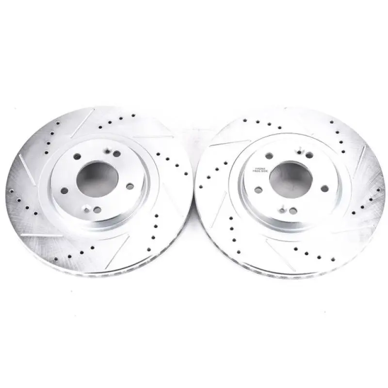 Power Stop 13-18 Hyundai Santa Fe Sport Front Evolution Drilled & Slotted Rotors - Pair 1