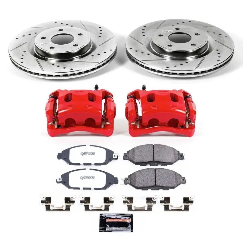 Power Stop 13-20 Nissan Pathfinder Front Z36 Truck & Tow Kit W/Cals 1
