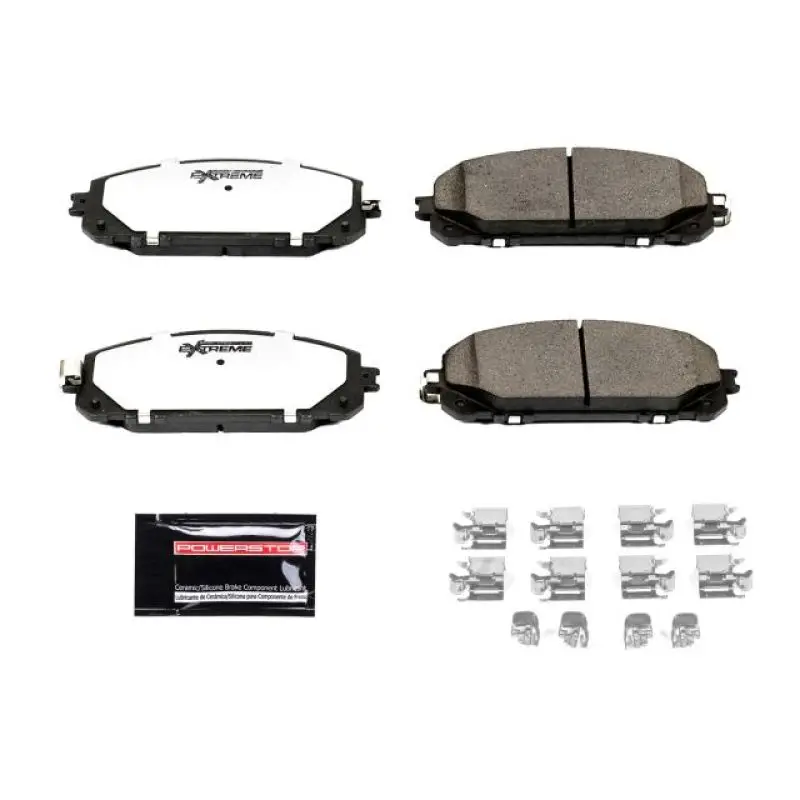 Power Stop 14-15 Jeep Cherokee Front Z36 Truck & Tow Brake Pads W/Hardware 1