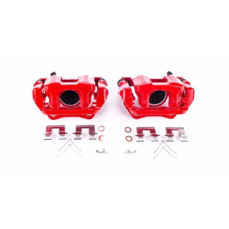 Power Stop 14-16 Acura Mdx Rear Red Calipers W/Brackets - Pair 1