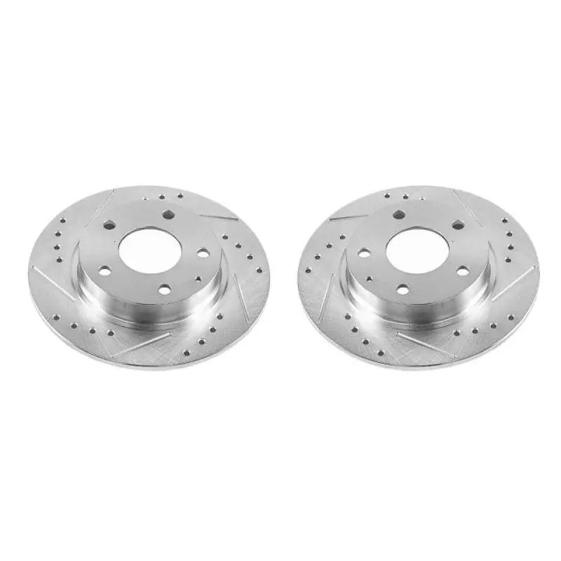 Power Stop 14-18 Mazda 3 Rear Evolution Drilled & Slotted Rotors - Pair 1