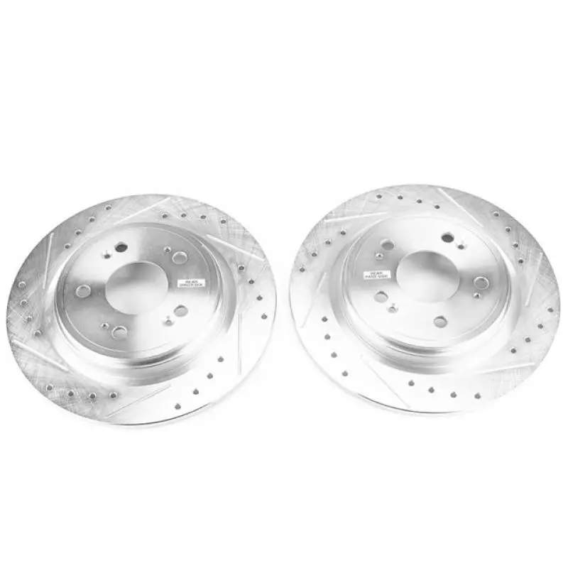 Power Stop 14-19 Acura Rlx Rear Evolution Drilled & Slotted Rotors - Pair 1