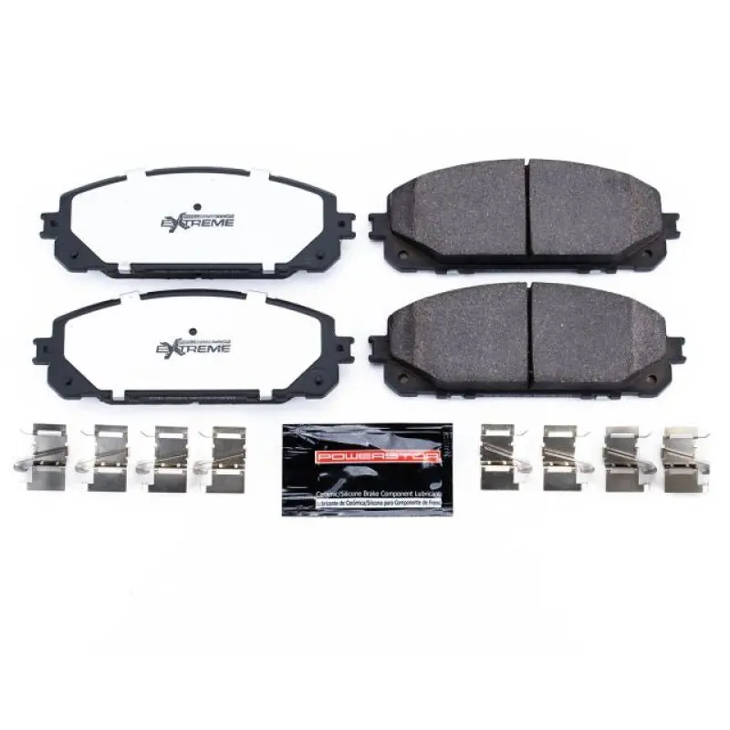 Power Stop 14-19 Jeep Cherokee Front Z36 Truck & Tow Brake Pads W/Hardware 1