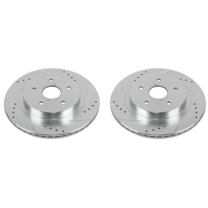 Power Stop 15-18 Subaru Legacy Rear Evolution Drilled & Slotted Rotors - Pair 1