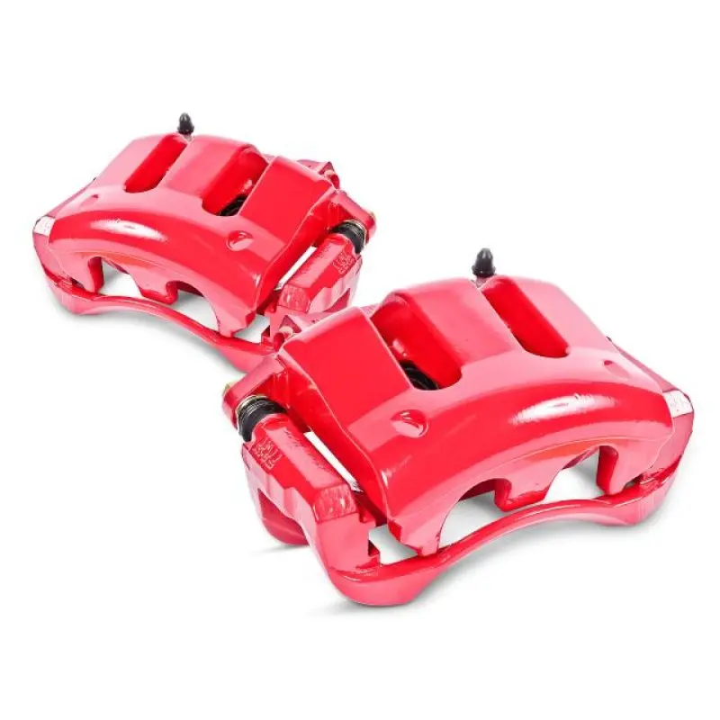 Power Stop 15-18 Volkswagen Golf Rear Red Calipers W/Brackets - Pair 1