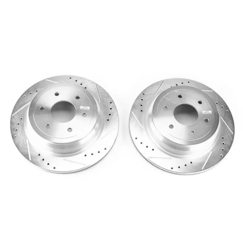 Power Stop 16-18 Nissan Titan Xd Rear Evolution Drilled & Slotted Rotors - Pair 1