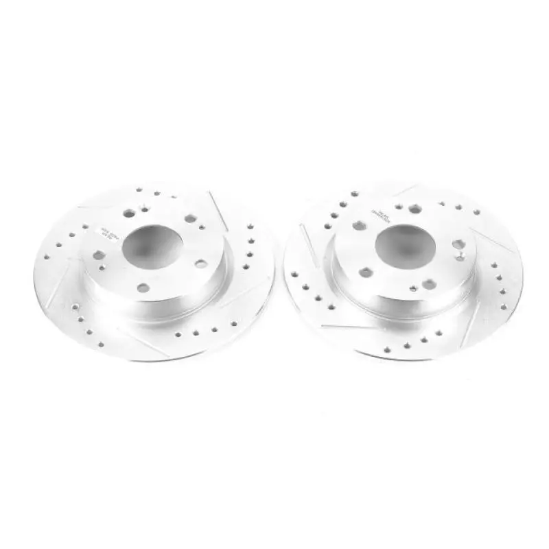 Power Stop 16-19 Honda Civic Rear Evolution Drilled & Slotted Rotors - Pair 1
