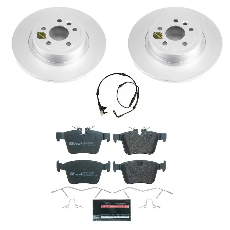 Power Stop 16-19 Land Rover Range Rover Evoque Rear Euro-Stop Brake Kit 1