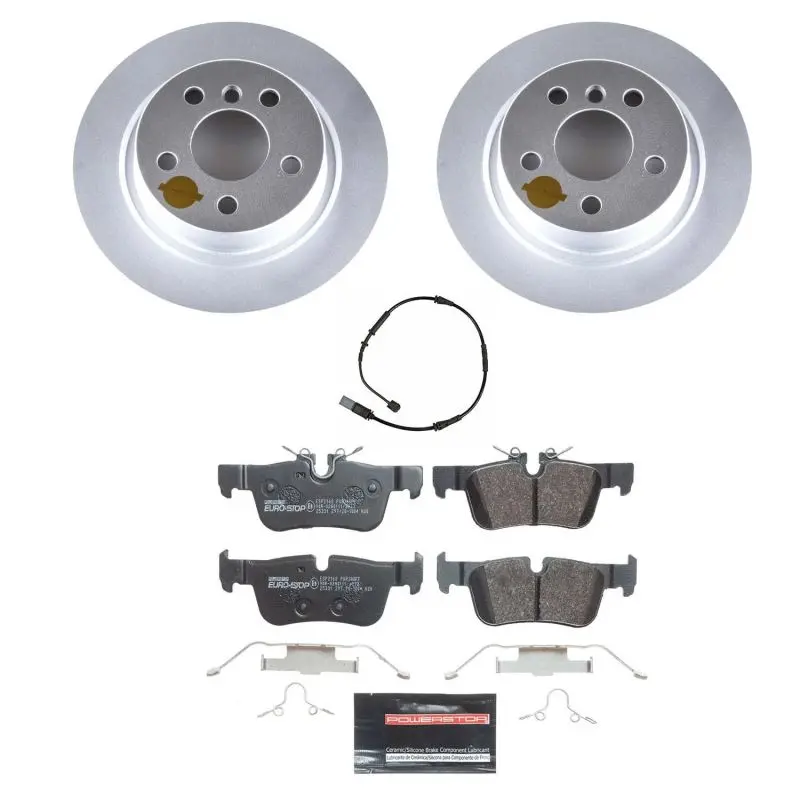 Power Stop 16-19 Mini Cooper Clubman Rear Euro-Stop Brake Kit 1