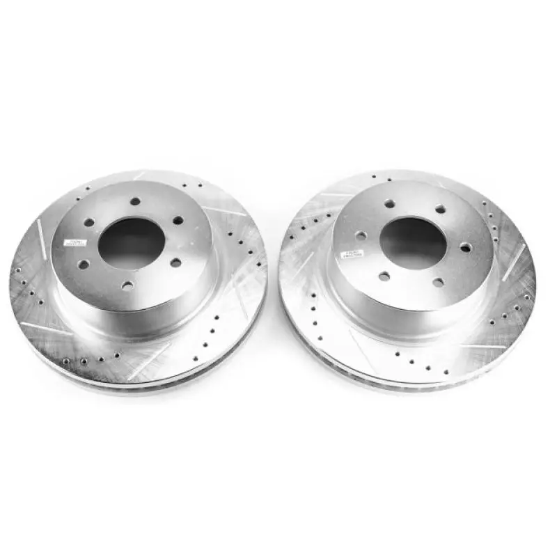 Power Stop 16-22 Nissan Titan Xd Front Drilled & Slotted Rotor - Pair 1