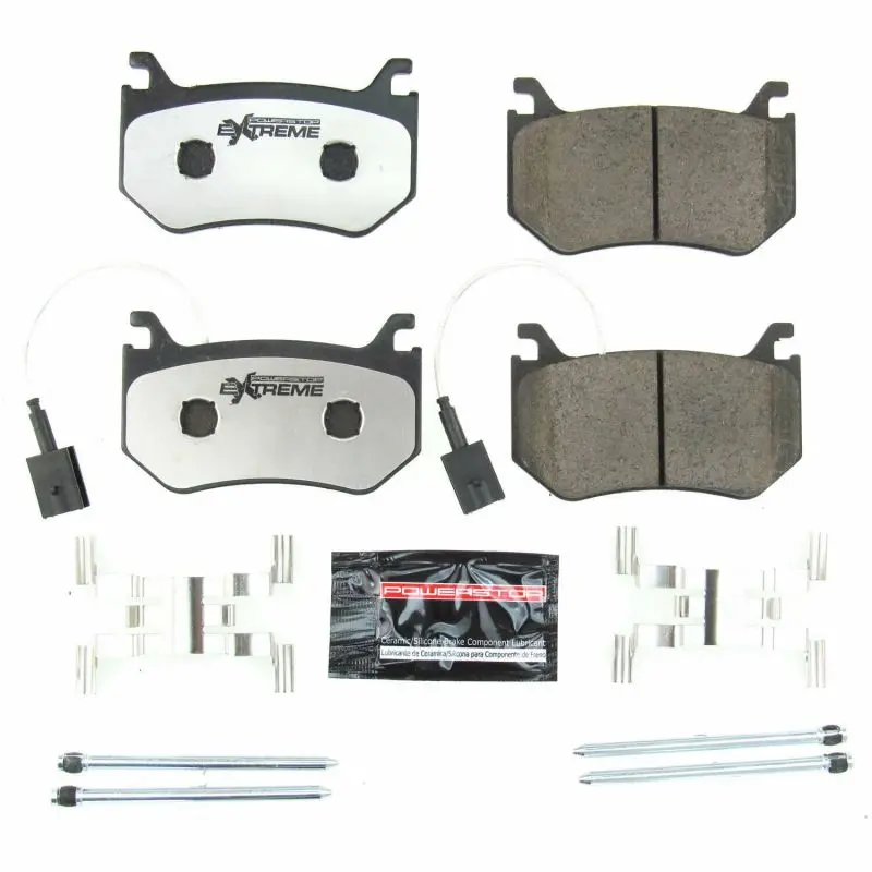 Power Stop 17-18 Alfa Romeo Giulia Rear Z26 Extreme Street Brake Pads W/Hardware 1
