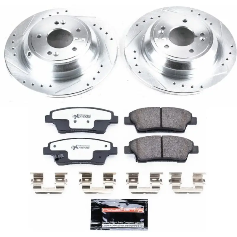 Power Stop 17-18 Genesis G80 Rear Z26 Street Warrior Brake Kit 1