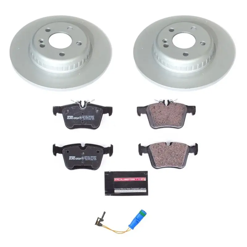Power Stop 17-18 Mercedes-Benz C300 Rear Euro-Stop Brake Kit 1