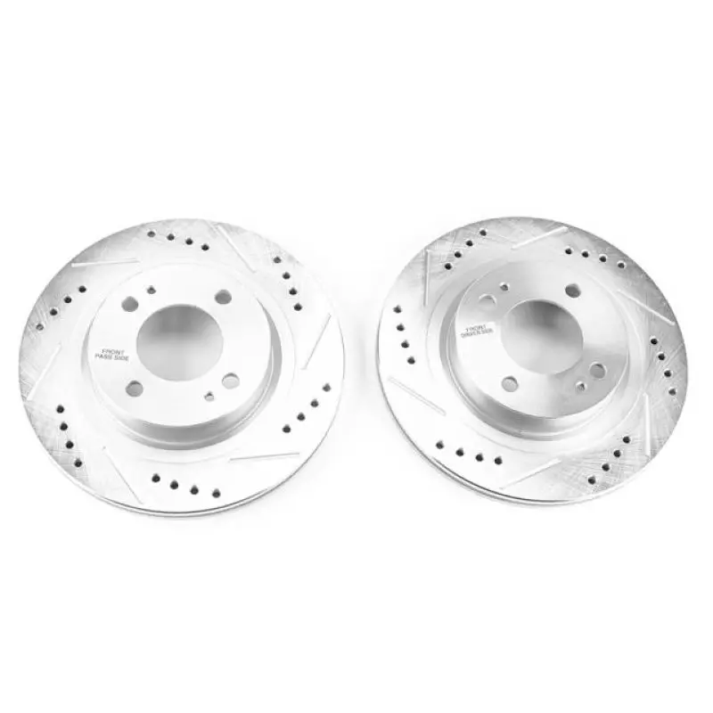 Power Stop 17-18 Mitsubishi Mirage Front Evolution Drilled & Slotted Rotors - Pair 1
