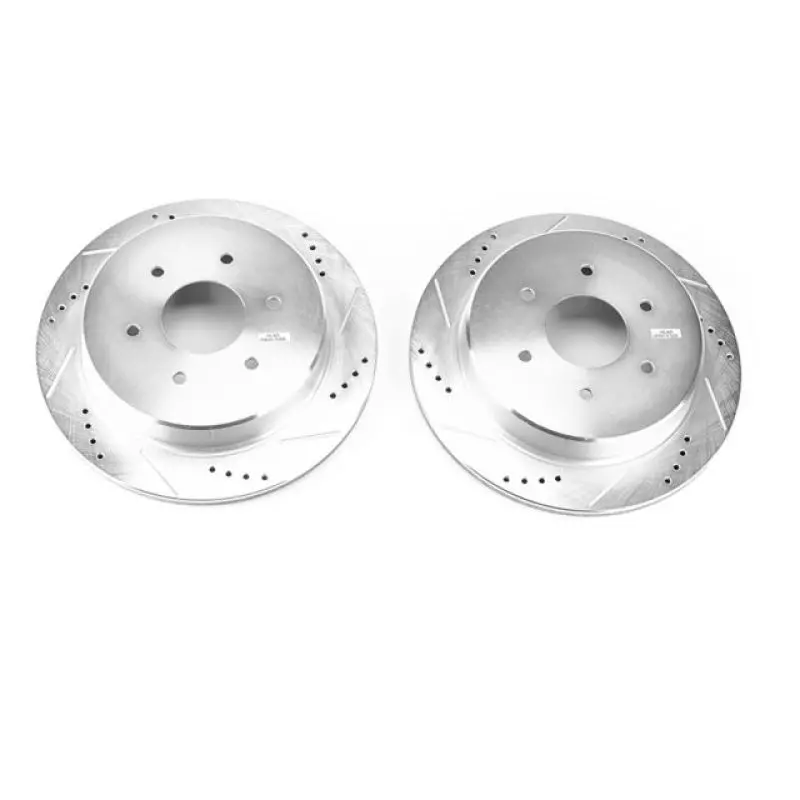 Power Stop 17-18 Nissan Titan Rear Evolution Drilled & Slotted Rotors - Pair 1