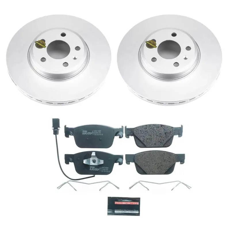 Power Stop 17-19 Audi A4 Front Euro-Stop Brake Kit 1