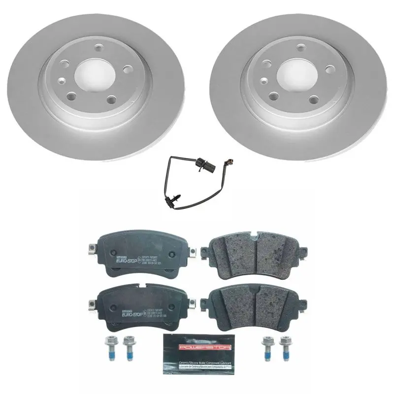 Power Stop 17-19 Audi A4 Rear Euro-Stop Brake Kit 1
