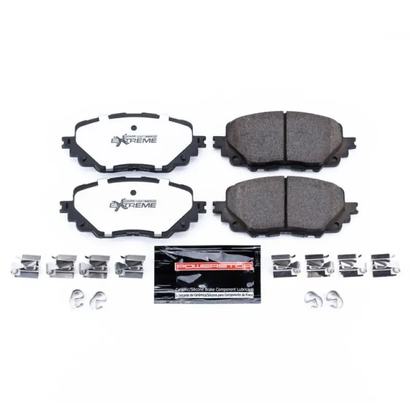 Power Stop 17-19 Fiat 124 Spider Front Z26 Extreme Street Brake Pads W/Hardware 1