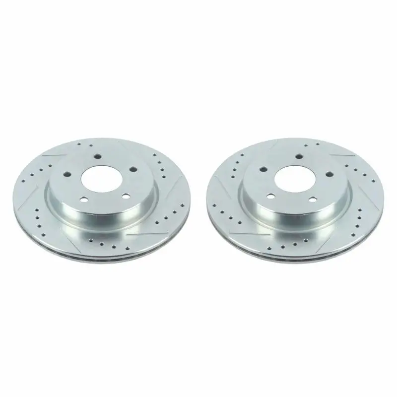 Power Stop 18-19 Nissan Leaf Rear Evolution Drilled & Slotted Rotors - Pair 1
