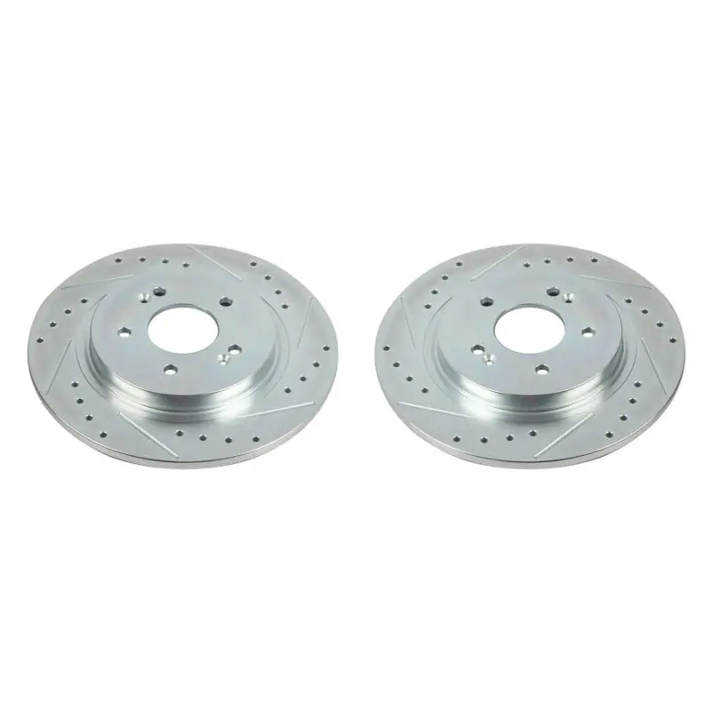 Power Stop 19-20 Hyundai Santa Fe Rear Evolution Drilled & Slotted Rotors - Pair 1