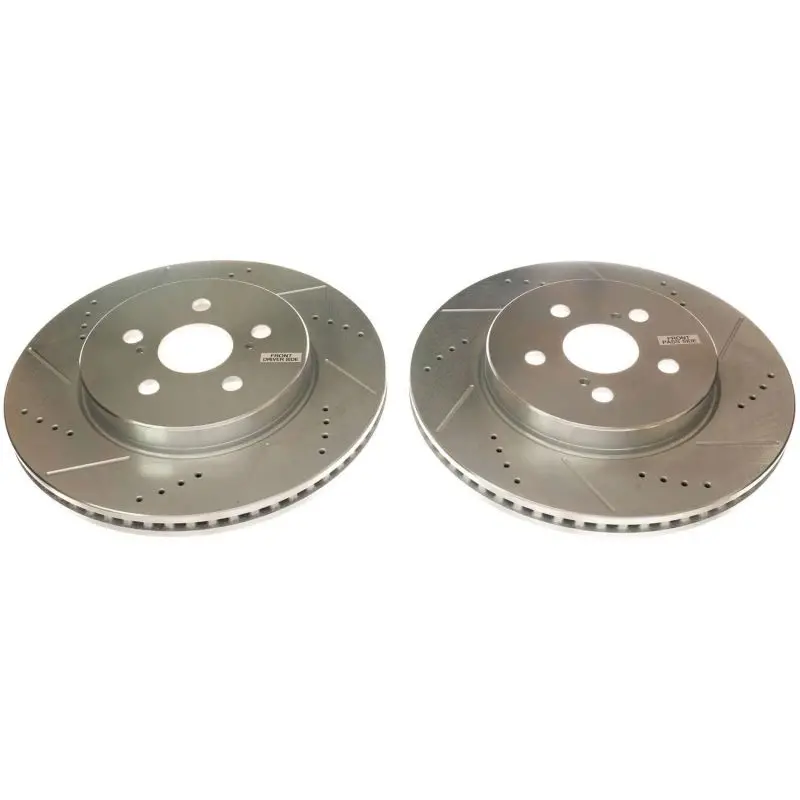 Power Stop 19-20 Toyota Corolla Front Evolution Drilled & Slotted Rotors - Pair 1