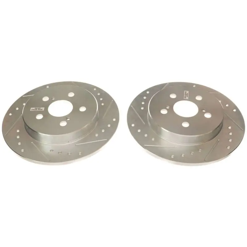Power Stop 19-20 Toyota Corolla Rear Evolution Drilled & Slotted Rotors - Pair 1