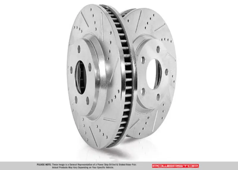 Power Stop 19-21 Subaru Forester Rear Evolution Drilled & Slotted Rotors - Pair 1