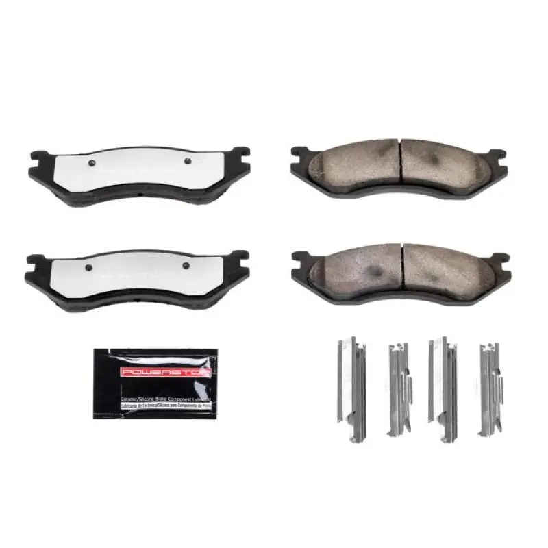 Power Stop 1998 Dodge B1500 Front Z36 Truck & Tow Brake Pads W/Hardware 1
