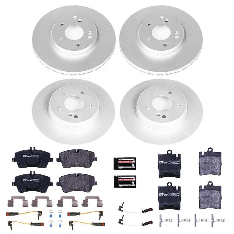 Power Stop 2003 Mercedes-Benz C230 Front And Rear Eurostop Brake Kit 1