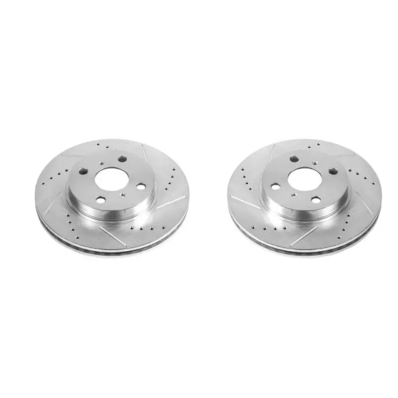 Power Stop 2013 Scion Iq Front Evolution Drilled & Slotted Rotors - Pair 1