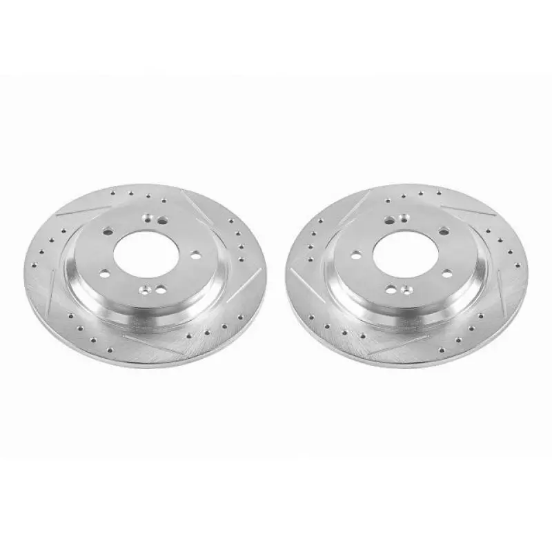 Power Stop 2017 Hyundai Azera Rear Evolution Drilled & Slotted Rotors - Pair 1