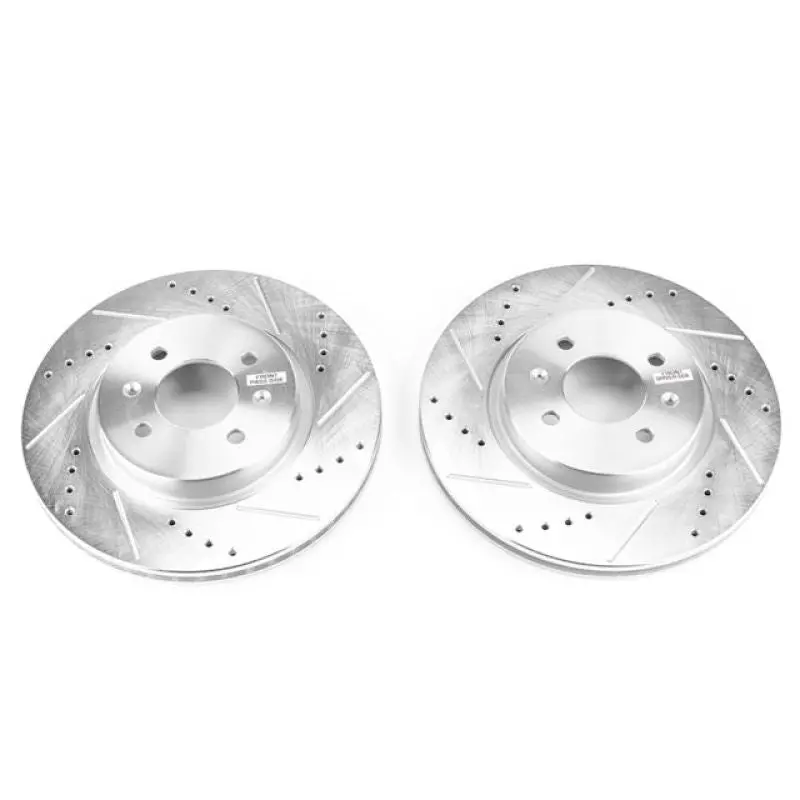 Power Stop 2018 Hyundai Accent Front Evolution Drilled & Slotted Rotors - Pair 1