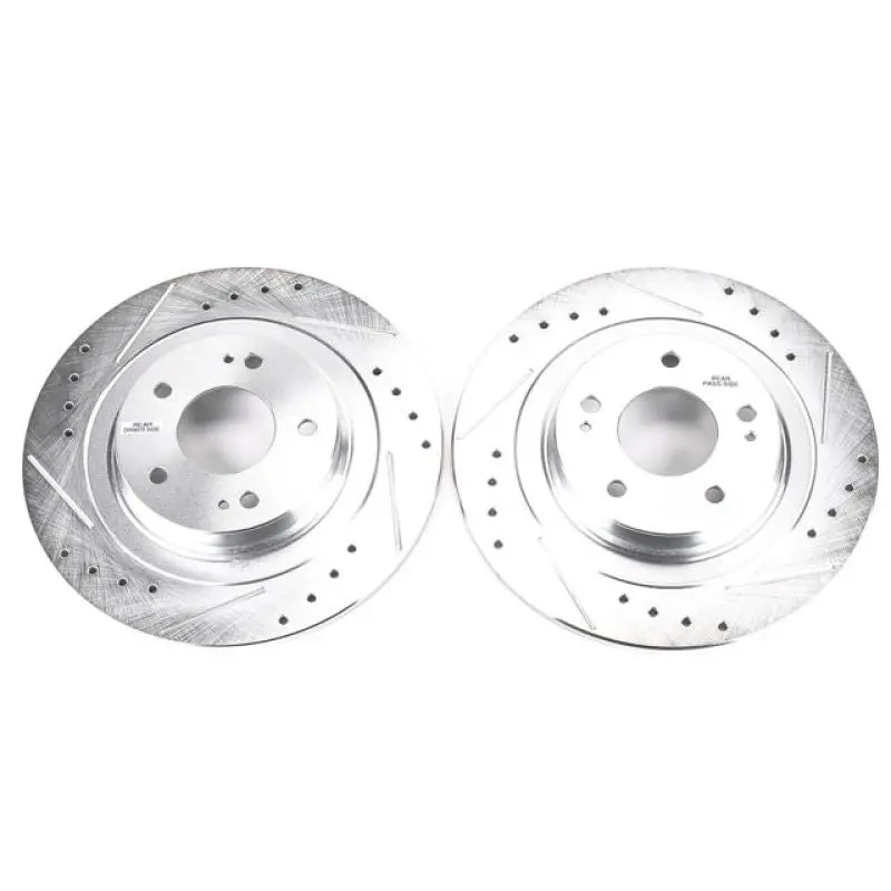 Power Stop 2018 Mitsubishi Eclipse Cross Rear Evolution Drilled & Slotted Rotors - Pair 1