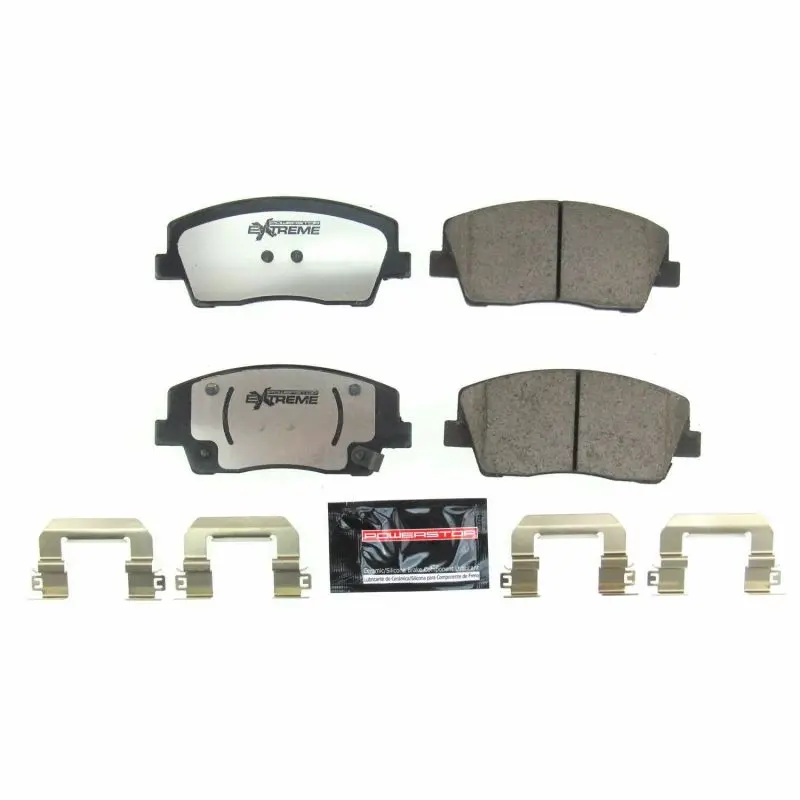 Power Stop 2019 Genesis G70 Front Z26 Extreme Street Brake Pads W/Hardware 1