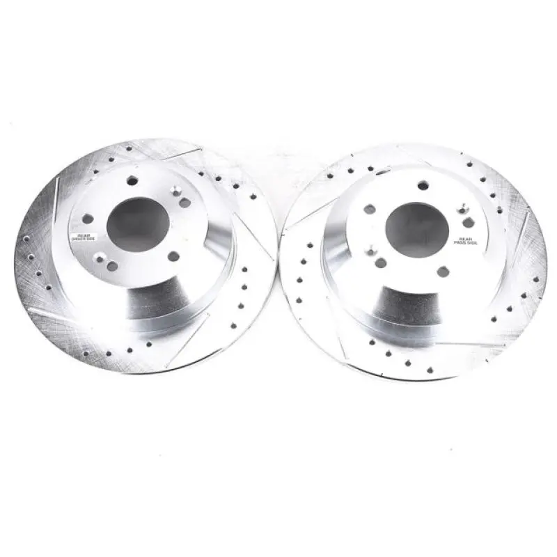 Power Stop 2019 Hyundai Santa Fe Xl Rear Evolution Drilled & Slotted Rotors - Pair 1