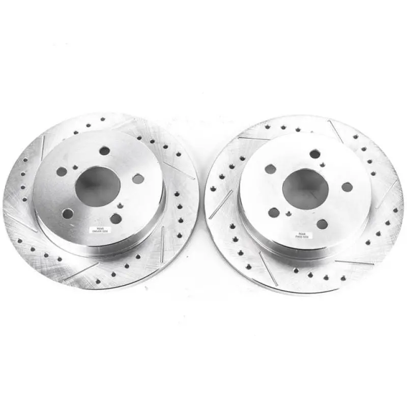 Power Stop 2019 Lexus Es350 Rear Evolution Drilled & Slotted Rotors - Pair 1