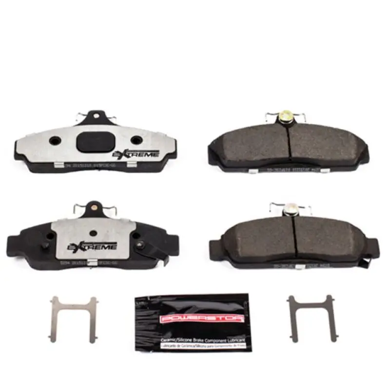 Power Stop 84-87 Chevrolet Corvette Front Z26 Extreme Street Brake Pads W/Hardware 1
