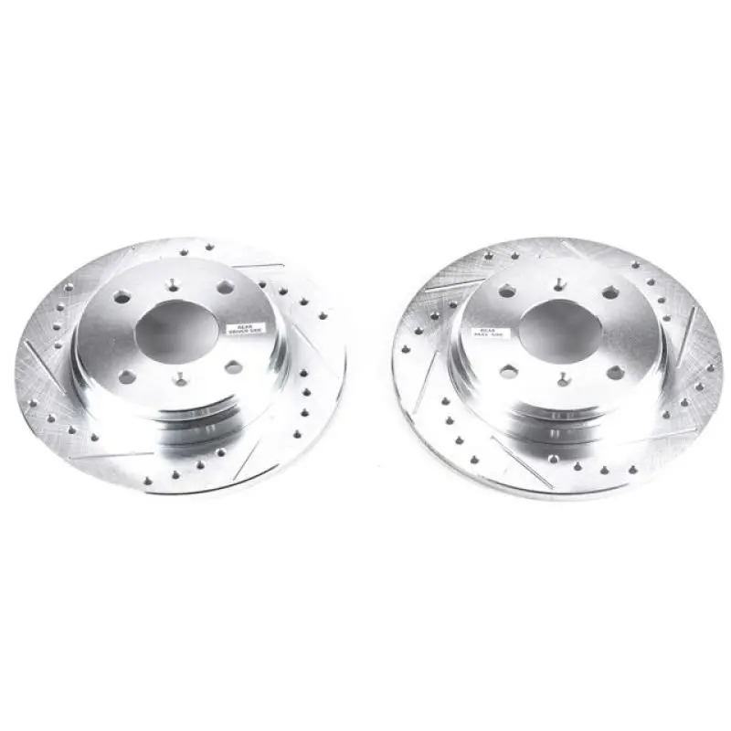 Power Stop 86-88 Acura Legend Rear Evolution Drilled & Slotted Rotors - Pair 1