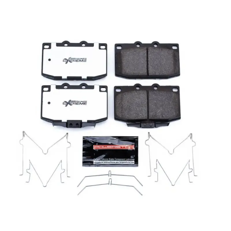 Power Stop 86-91 Mazda Rx-7 Front Z26 Extreme Street Brake Pads W/Hardware 1