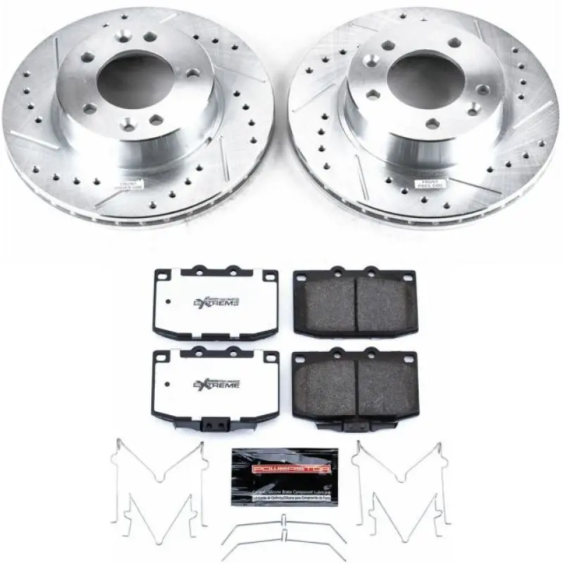 Power Stop 86-91 Mazda Rx-7 Front Z26 Street Warrior Brake Kit 1