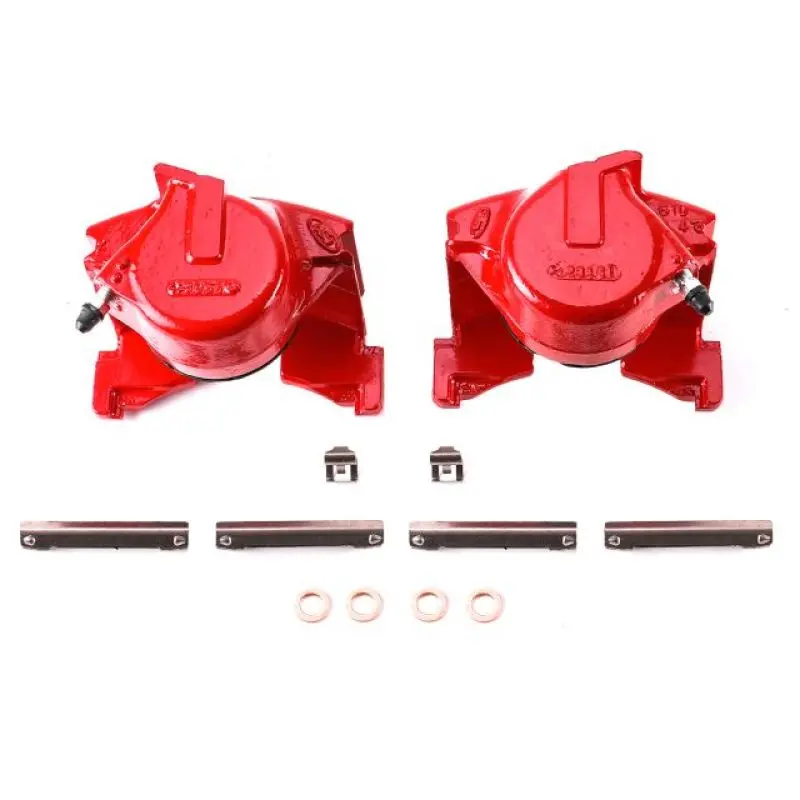 Power Stop 86-93 Ford Bronco Front Red Calipers W/O Brackets - Pair 1