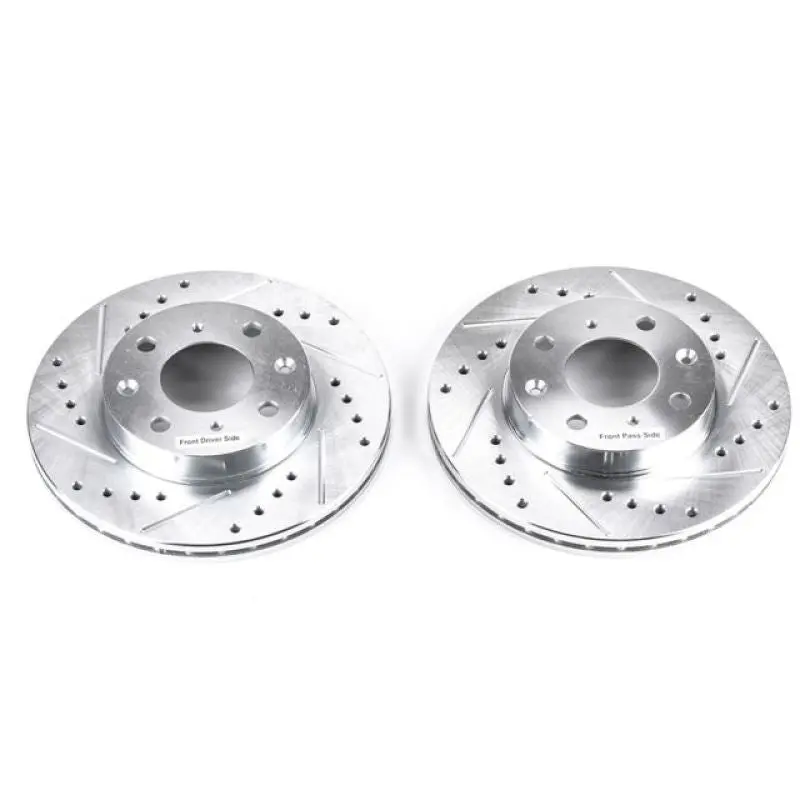 Power Stop 88-91 Honda Civic Front Evolution Drilled & Slotted Rotors - Pair 1
