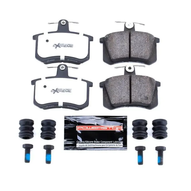 Power Stop 88-92 Audi 80 Rear Z26 Extreme Street Brake Pads W/Hardware 1