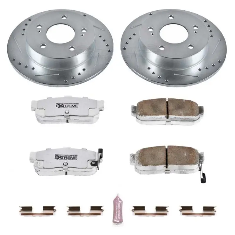 Power Stop 89-94 Nissan Maxima Rear Z26 Street Warrior Brake Kit 1
