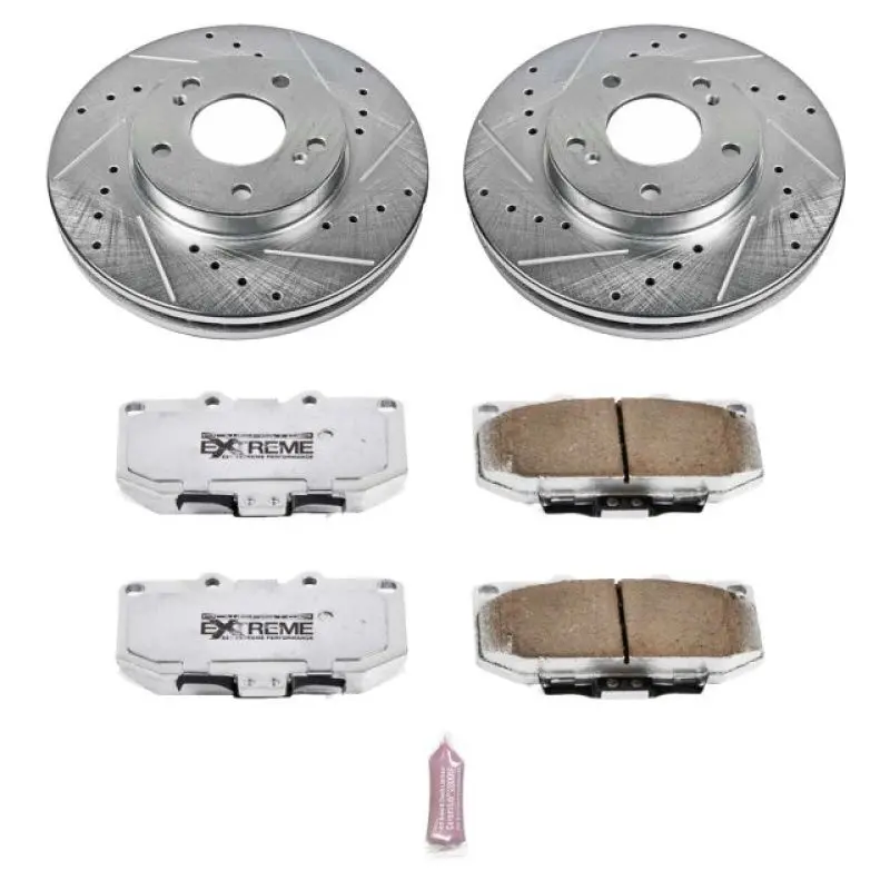 Power Stop 89-96 Nissan 300Zx Front Z26 Street Warrior Brake Kit 1