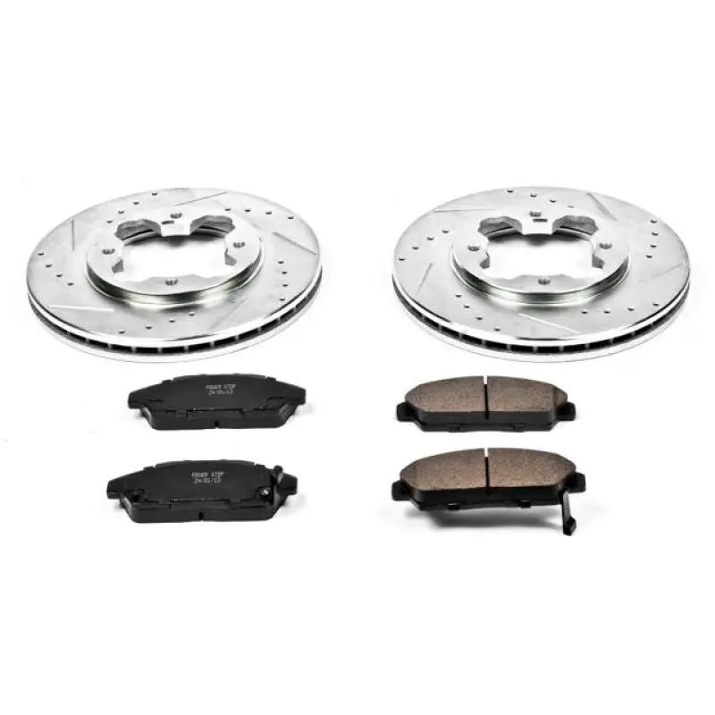 Power Stop 90-93 Honda Accord Front Z23 Evolution Sport Brake Kit 1
